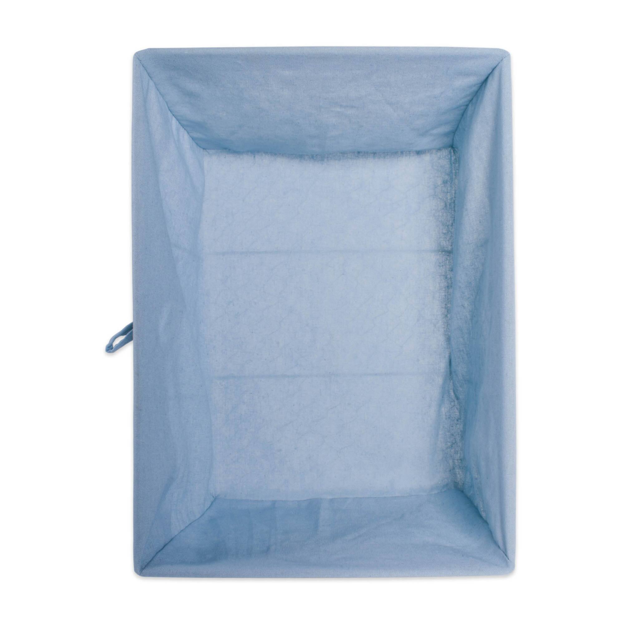 DII® Antique White Chicken Wire Basket with Washed Denim Liner